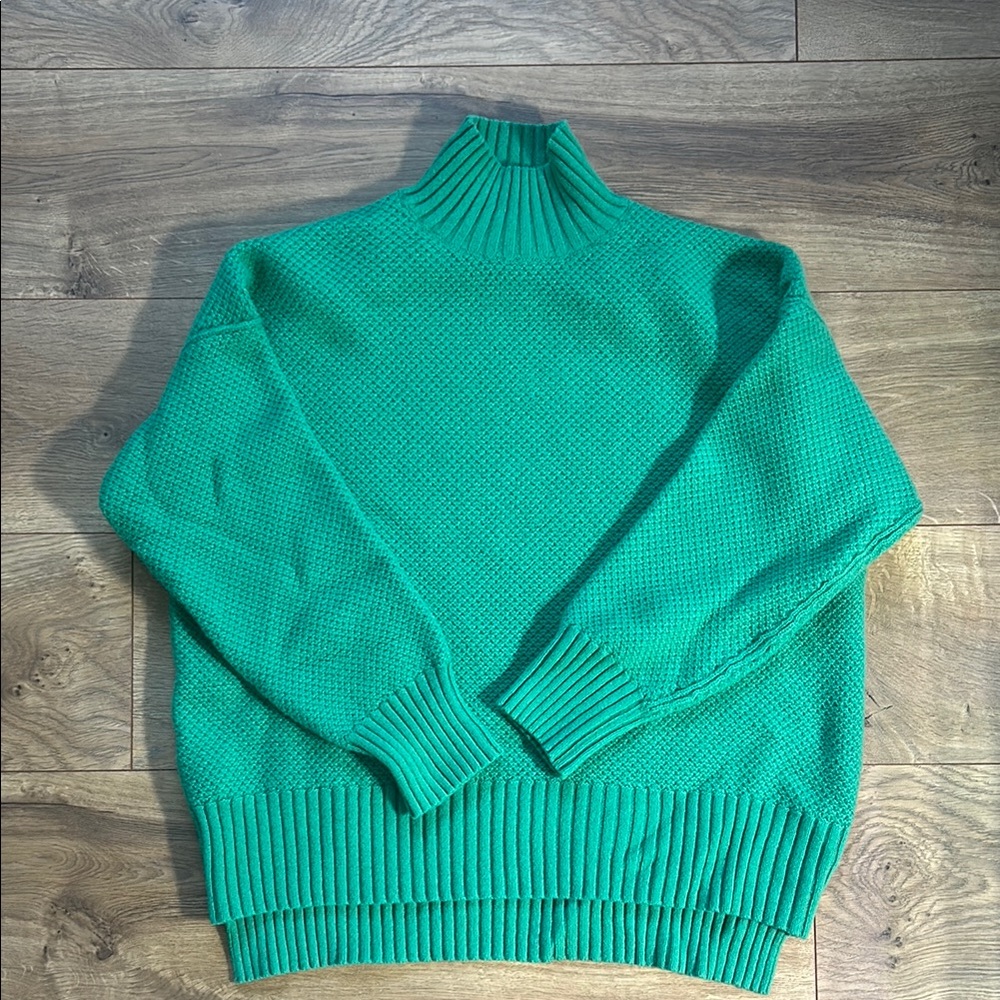 Everlane cashmere Green Mockneck Sweater size L